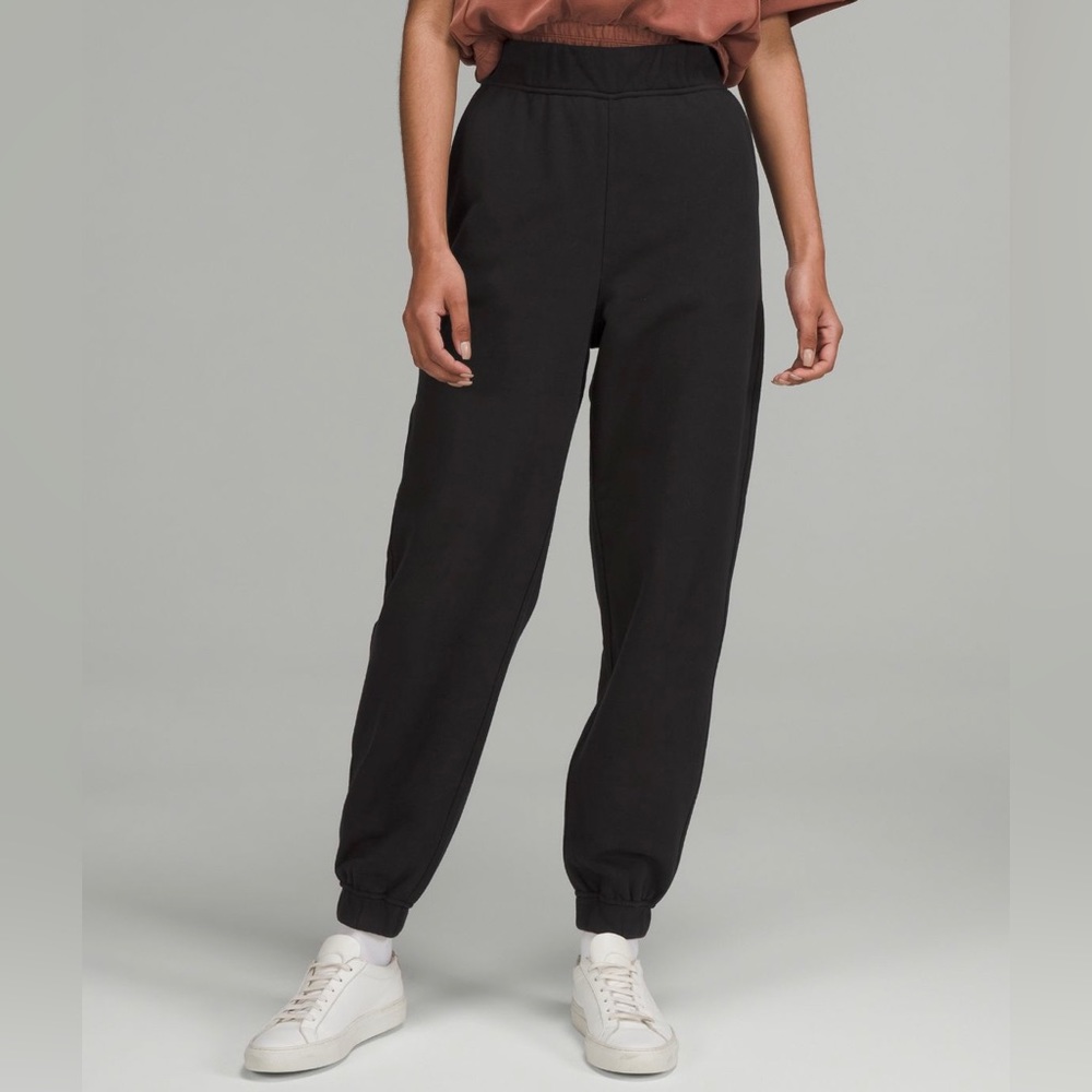 Black Lululemon Relaxed High-Rise Joggers